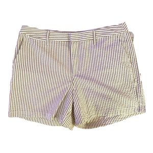 Seersucker Striped Chino Shorts Size 12